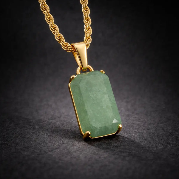 שרשרת אוונטורין בהיר בציפוי זהב